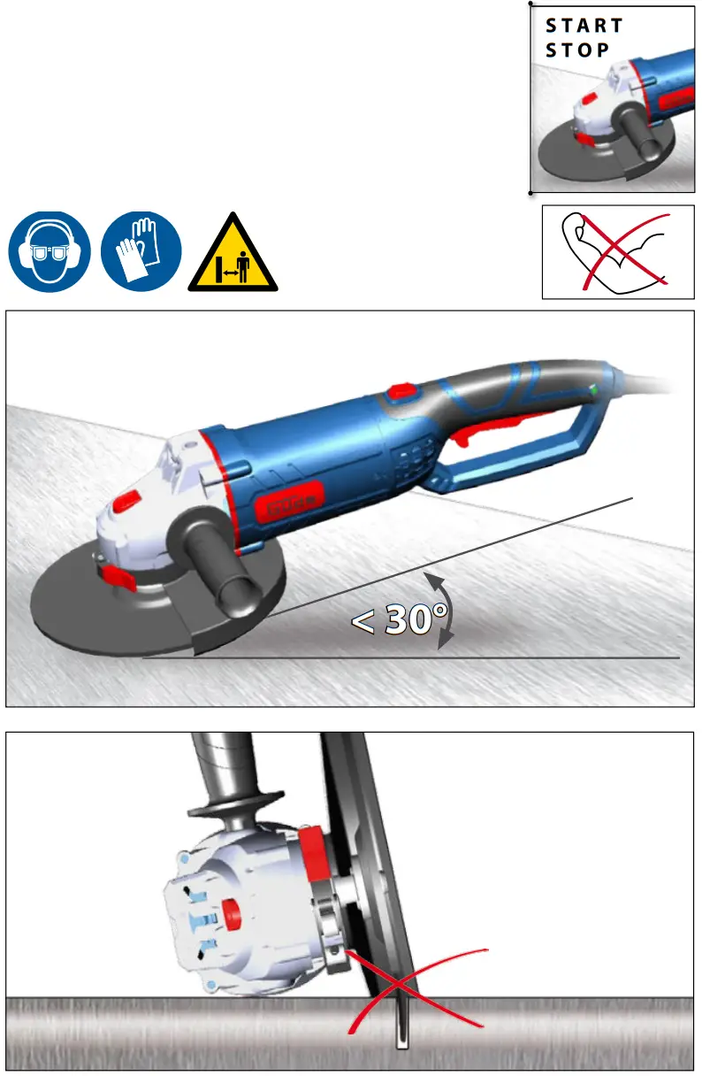 Gude WS 230 2350 R Angle Grinder - Assembly 1