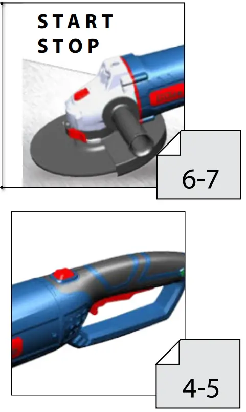 Gude WS 230 2350 R Angle Grinder - START