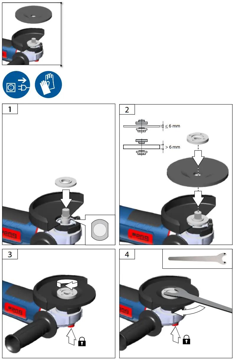 Gude WS 230 2350 R Angle Grinder - Starting 3