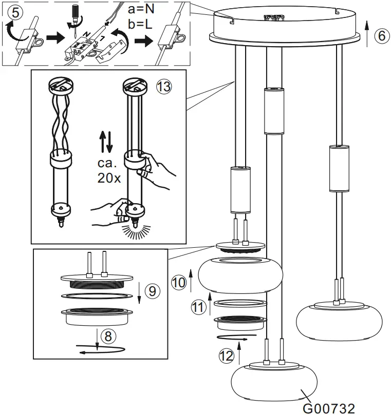 Paul Neuhaus 2078-18-01 Q-ETIENNE LED Pendant Light C02