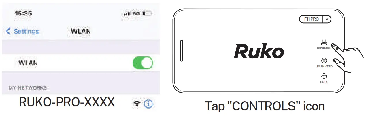 Ruko F11 Pro Drones with Camera - Connect to Wi Fi