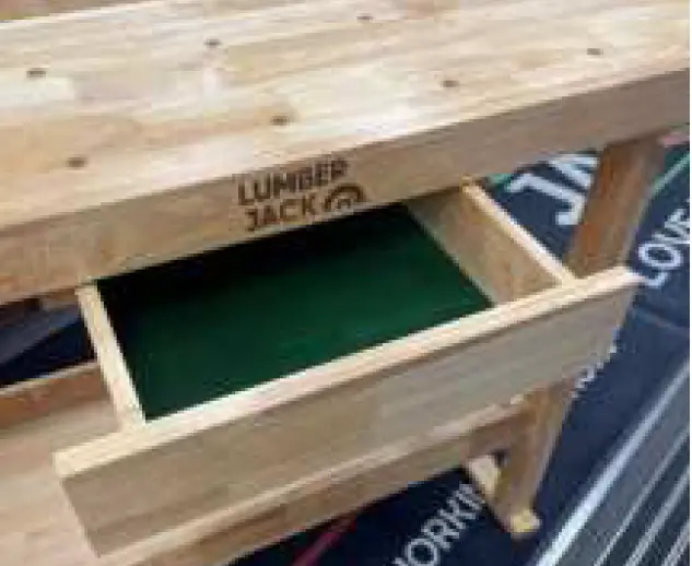 Lumberjack JACK WB1520D1 Heavy Duty Solid Wooden Woodworking Work Bench Drawer 2 Vic 24