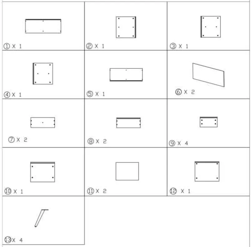 URTR HY02209Y Wood TV Console Storage Cabinet TV Stand 01