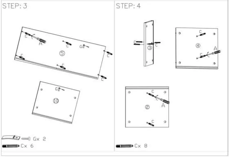 URTR HY02209Y Wood TV Console Storage Cabinet TV Stand 05