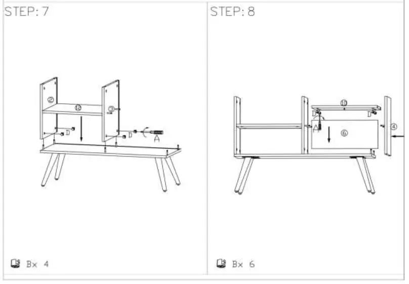 URTR HY02209Y Wood TV Console Storage Cabinet TV Stand 07