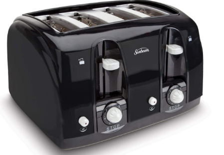 Sunbeam 003911-100-000 Wide Slot 4-Slice Toaster