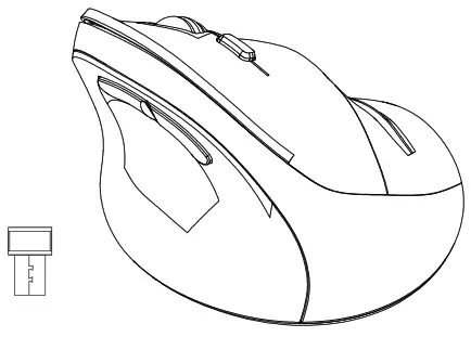 J BURROWS JBERGVERTM 2.4Ghz Optical Mouse