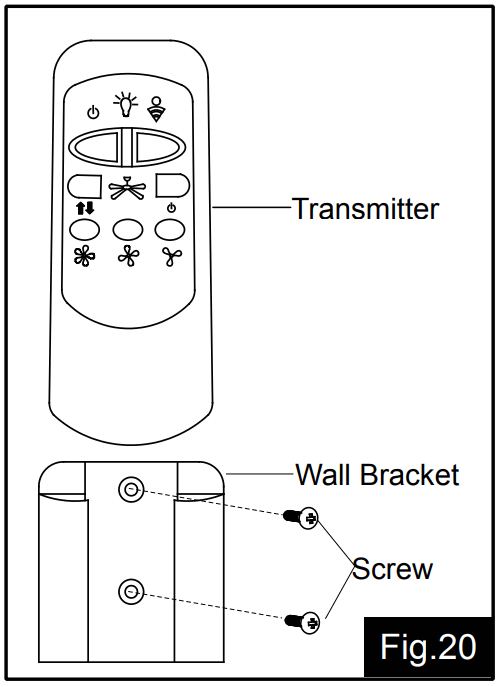 VAXCEL F0108 Ceiling Fan - Set the code