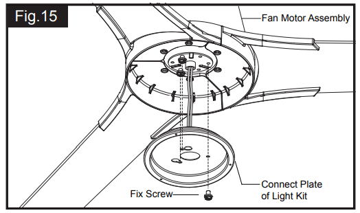 VAXCEL F0108 Ceiling Fan - another two screws