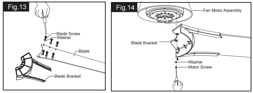 VAXCEL F0108 Ceiling Fan - blade brackets