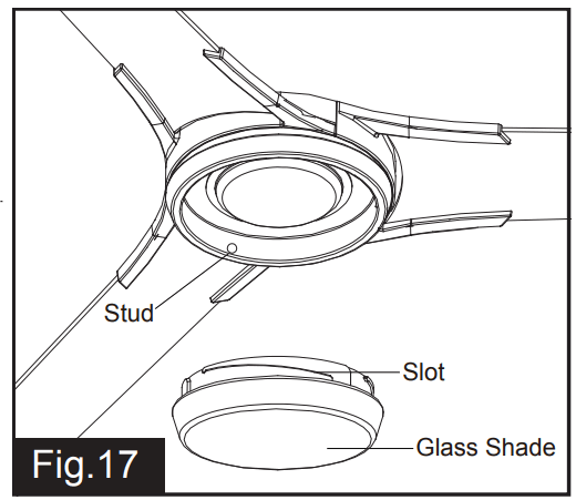 VAXCEL F0108 Ceiling Fan - glass shade