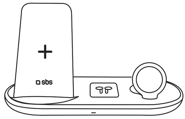 sbs TEWIRDESKQIMFI3IN1 10W Wireless Charger Station