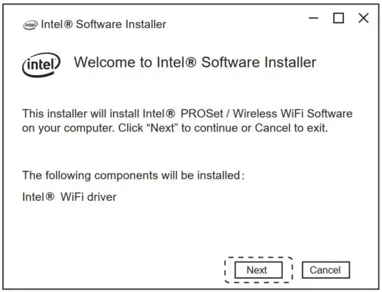 FIG 6 Intel Software Installer