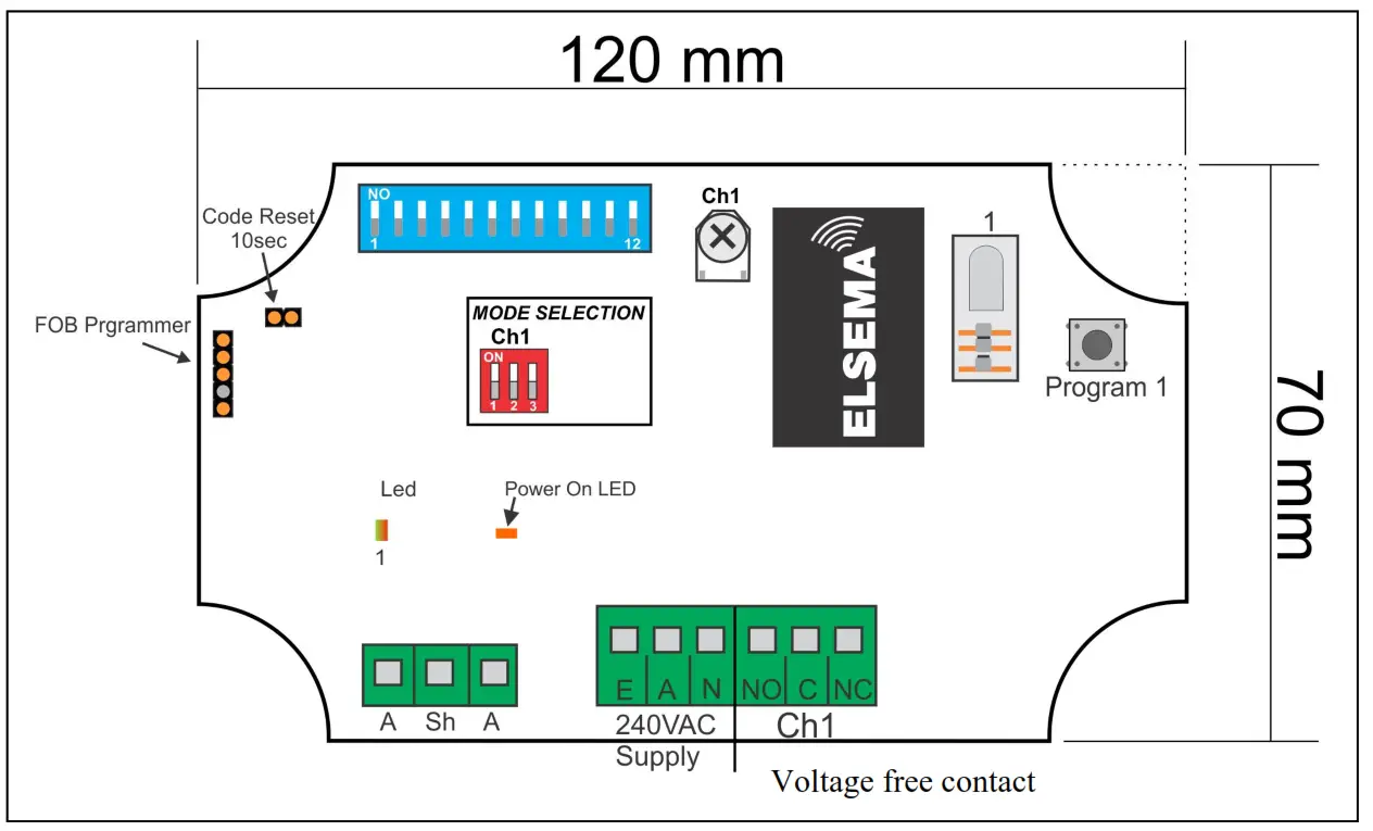 ELSEMA PCR43301240R 1 Channel 433MHz Penta Receiver with Frequency Hopping - fig20