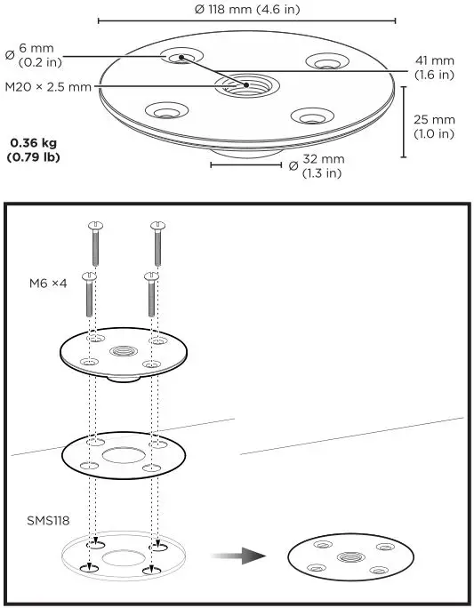 BOSE ShowMatch SMS118 - Dimensions & Weight