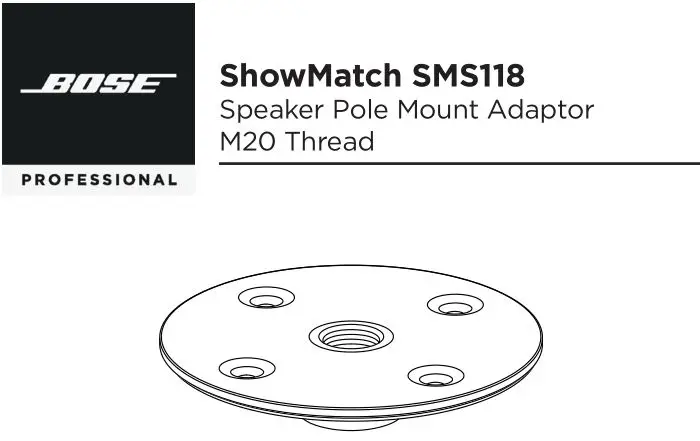Bose Showmatch Sms118 Installation Guide Bose Showmatch Sms118 Installation Guide