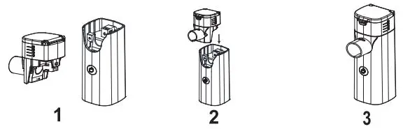 MESH-S600B Ultrasonic Mini Nebulizer Portable Nonventilatory Atomizer Instruction Manual - Set up the medicatio cup
