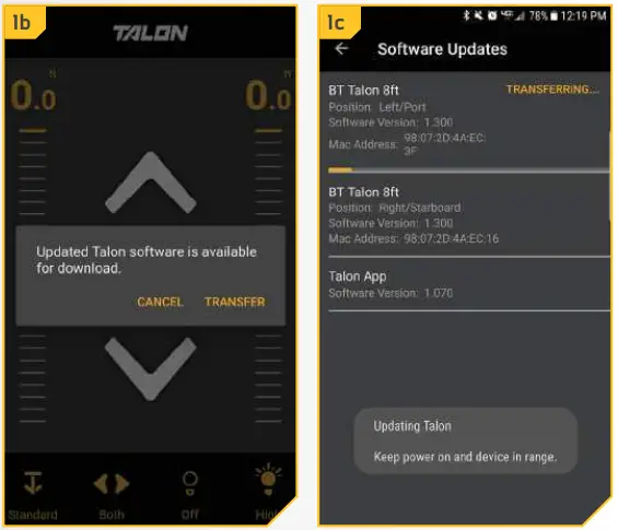 JOHNSON OUTDOORS Talon App for Android - Figure 4