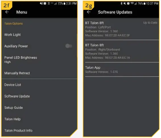 JOHNSON OUTDOORS Talon App for Android - Figure 6