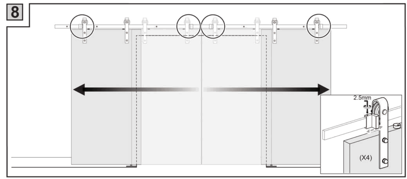 BARN DOOR SDH-DW4-BLK-SC Classic Strap II - 10