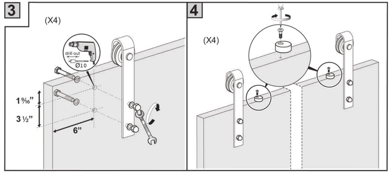 BARN DOOR SDH-DW4-BLK-SC Classic Strap II - 6
