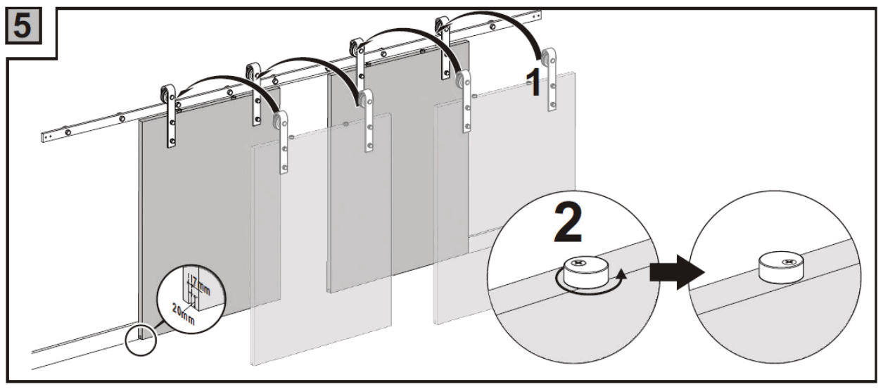BARN DOOR SDH-DW4-BLK-SC Classic Strap II - 7