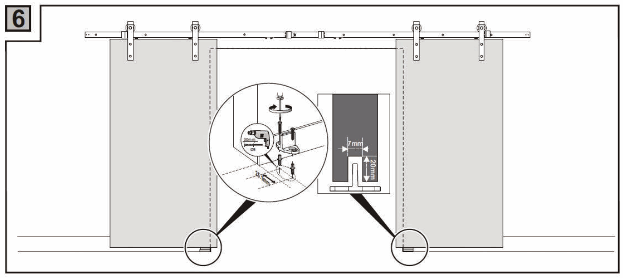 BARN DOOR SDH-DW4-BLK-SC Classic Strap II - 8