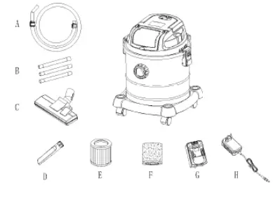 Standard accessories including