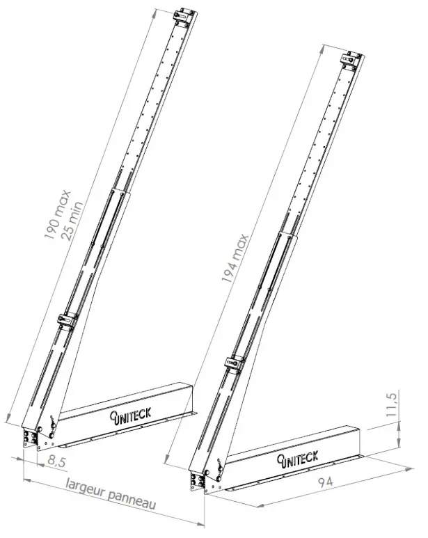 UNITECK UNIFIX 600 B Mounting Bracket for Solar Panels - fig 1