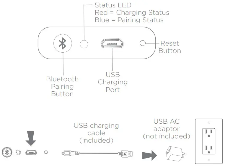 iHOME iCVBT20 Portable Lighted Vanity Mirror - Charging the Mirror