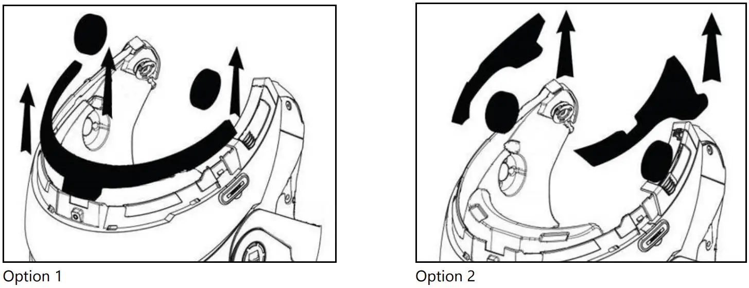 n Com B602 R Series Blue Tooth RCS Motorcycle Helmet - Battery connection 3