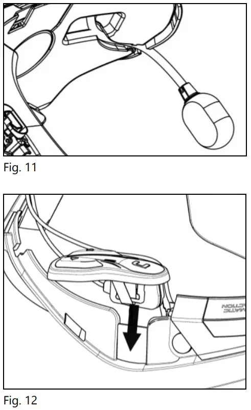 n Com B602 R Series Blue Tooth RCS Motorcycle Helmet - Battery connection 6
