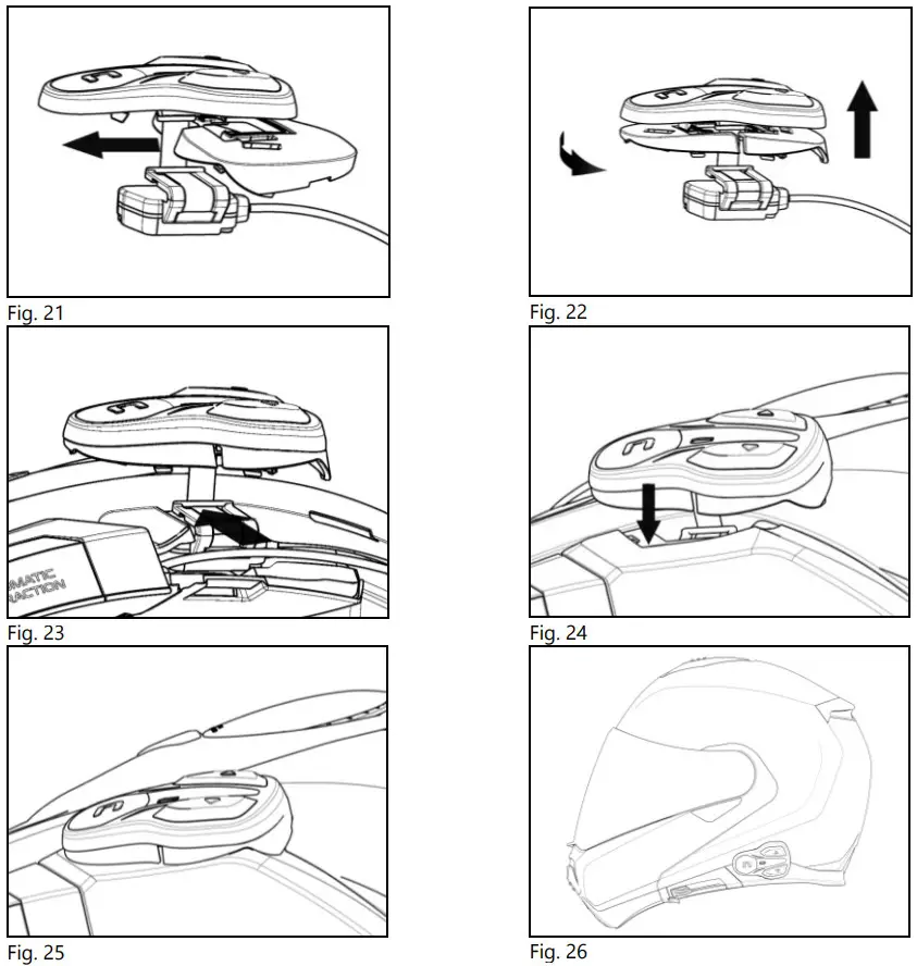 n Com B602 R Series Blue Tooth RCS Motorcycle Helmet - Battery connection 9