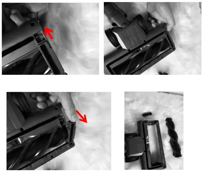 timberk T-VCH-65 Vertical Vacuum Cleaner Instruction Manual - Cleaning the turbo brush