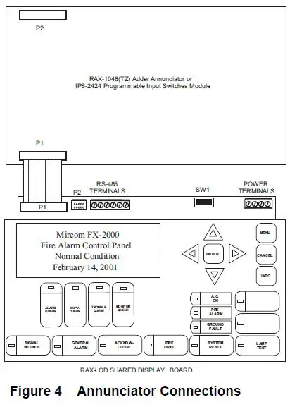 Mircom-RAX-LCD-Remote-FX-2000-Annunciator-Panel-fig-6