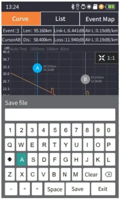 EasySplicer OTDR Optical Time Domain Reflectometer - OTDR FILE
