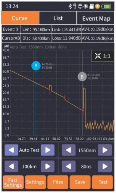 EasySplicer OTDR Optical Time Domain Reflectometer - uto Mode3