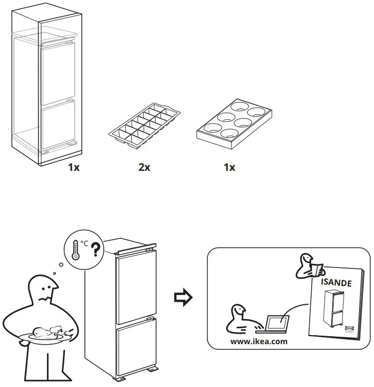 IKEA ISANDE Built in Fridge - FIGURE 1