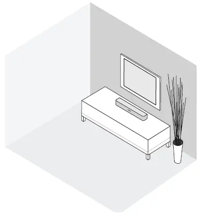 Sample soundbar placement