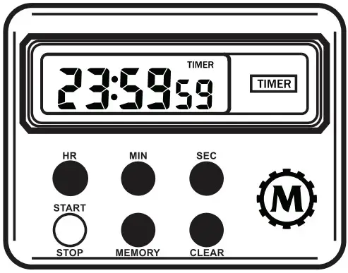 MARATHON TI080004 24 Hour Compact Digital Countdown Timer