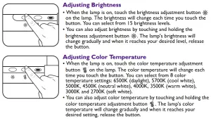 FIG 7 Manually Adjusting Brightness and Color Temperature