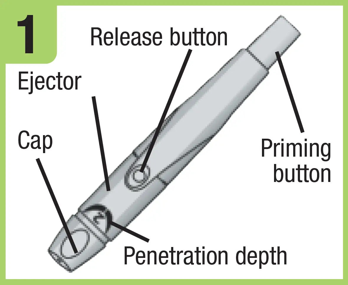 Set up the Lancing Device 01