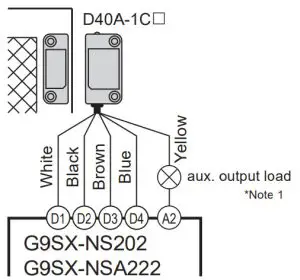 OMRON D40A Compact Non-Contact Door Switch - Dimensions 2