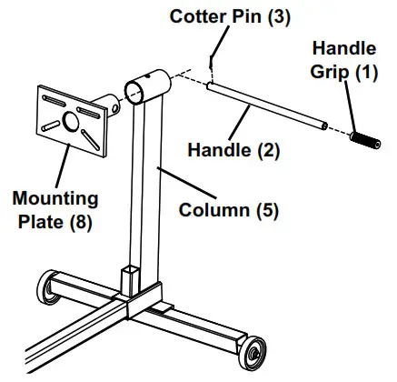 PITTSBURGH AUTOMOTIVE 69886 1000LB Engine Stand - Assembly Instructions 4