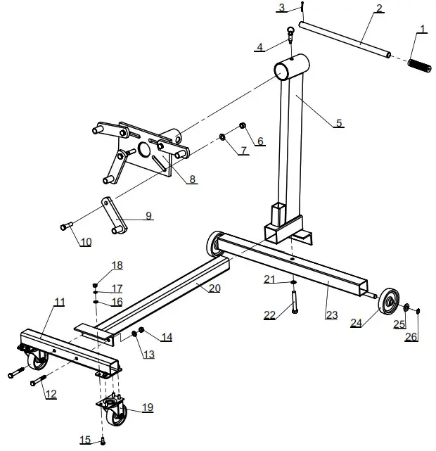 PITTSBURGH AUTOMOTIVE 69886 1000LB Engine Stand - Product Overview