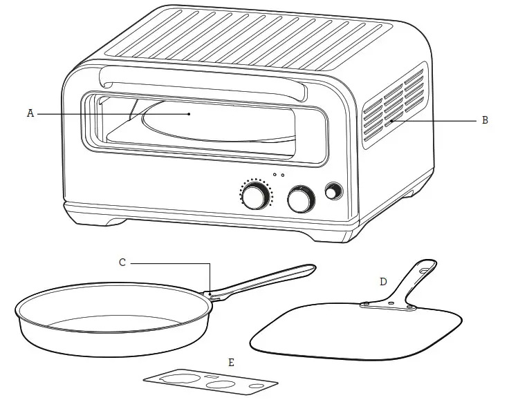 Breville the Smart Oven Pizzaiolo - Components