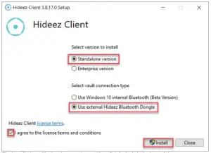 Install and Launch Hideez Client
