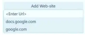 Add Web-site button