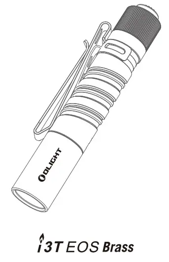 OLIGHT i3T EOS Brass 180 Lumen LED Flashlight