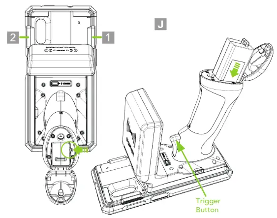 KOAMTAC 933321 SKX SmartSled 1 0W UHF Reader Companion - Polymer Battery 1